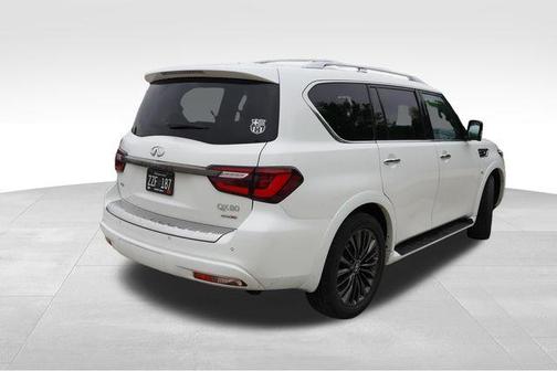 Moonstone White 2020 INFINITI QX80 Luxe