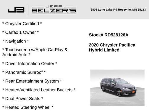 2020 Chrysler Pacifica Hybrid Limited