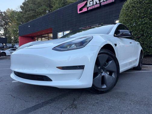Pearl White Multi-Coat 2021 Tesla Model 3 Standard Range Plus