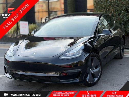 Solid Black 2019 Tesla Model 3 Long Range