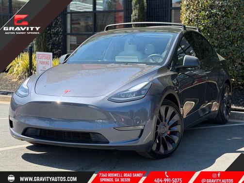 Gray 2021 Tesla Model Y Performance Dual Motor All-Wheel Drive