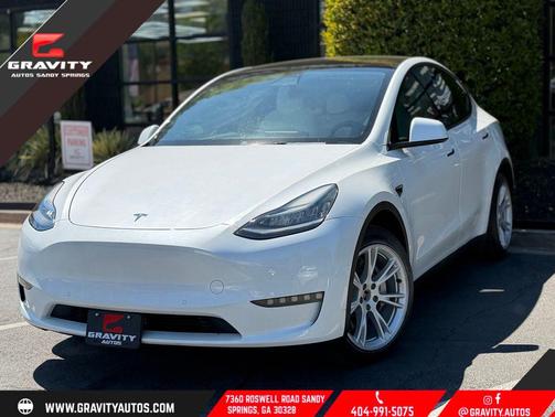 Pearl White Multi-Coat 2022 Tesla Model Y Long Range Dual Motor All-Wheel Drive