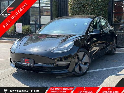 Solid Black 2019 Tesla Model 3 Long Range