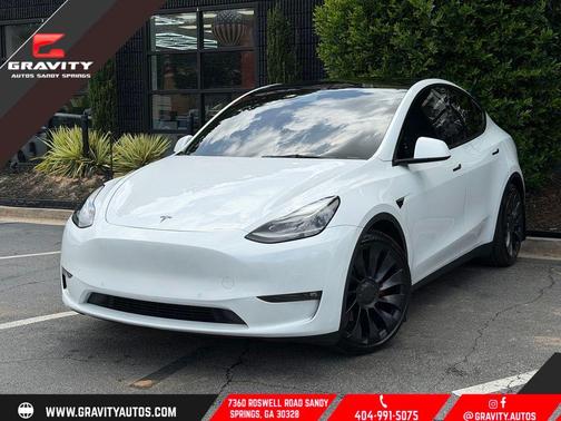 Pearl White Multi-Coat 2022 Tesla Model Y Performance Dual Motor All-Wheel Drive