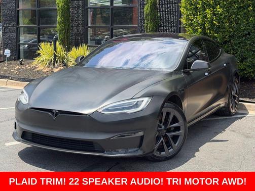 Solid Black 2021 Tesla Model S Plaid