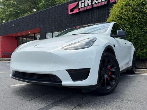 Pearl White Multi-Coat 2021 Tesla Model Y Long Range Dual Motor All-Wheel Drive