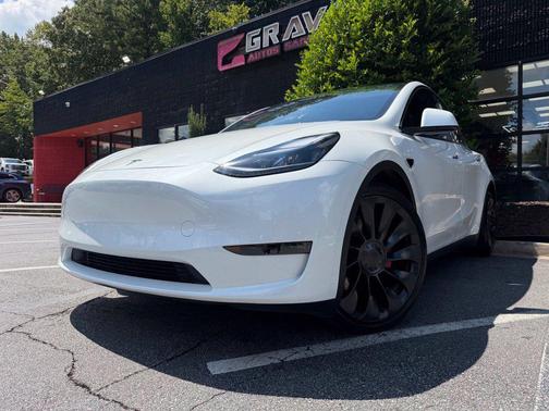 Pearl White Multi-Coat 2022 Tesla Model Y Performance Dual Motor All-Wheel Drive