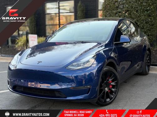 Deep Blue Metallic 2023 Tesla Model Y Long Range