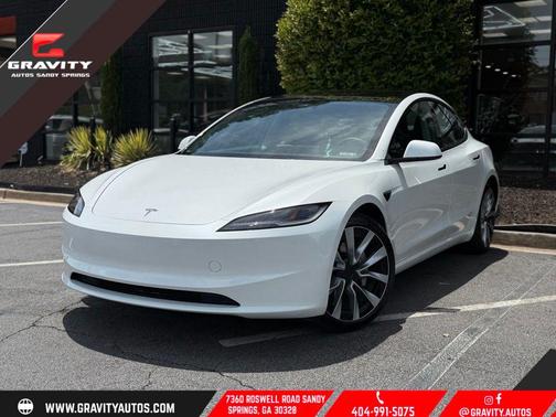 Pearl White Multi-Coat 2025 Tesla Model 3 Long Range