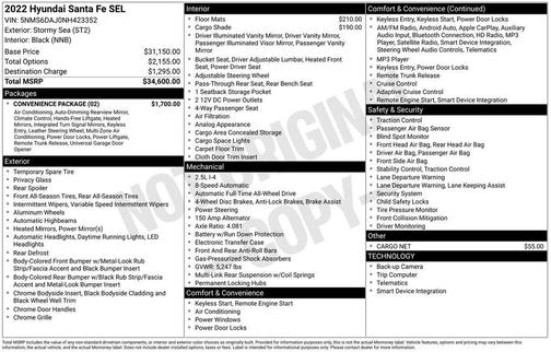 Stormy Sea 2022 Hyundai SANTA FE SEL 2.4