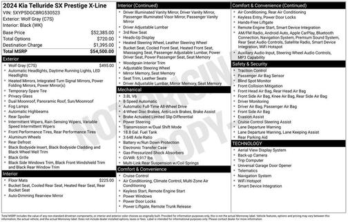 2024 Kia Telluride SX-Prestige X-Line