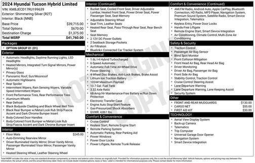 2024 Hyundai TUCSON Hybrid Limited