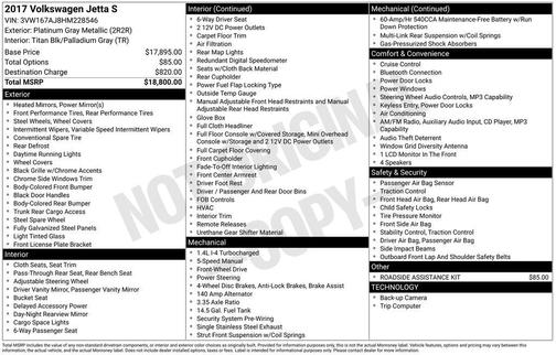 2017 Volkswagen Jetta 1.4T S