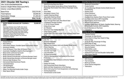2021 Chrysler 300 Touring