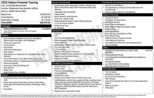 2022 Subaru Forester Touring
