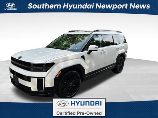 Serenity White 2026 Hyundai SANTA FE HEV Calligraphy AWD