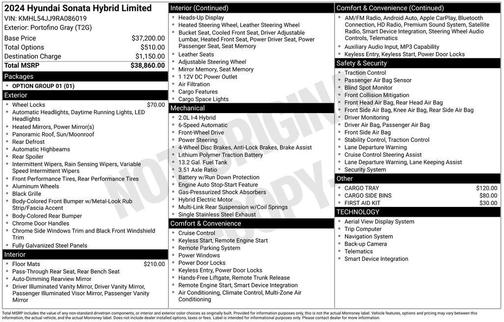 2024 Hyundai SONATA Hybrid Limited