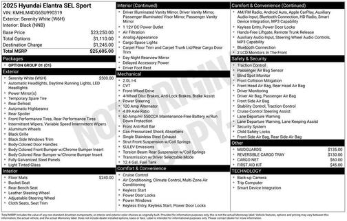 2025 Hyundai ELANTRA Sport