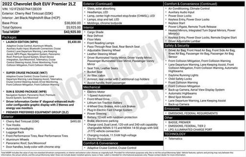 2022 Chevrolet Bolt EUV FWD Premier