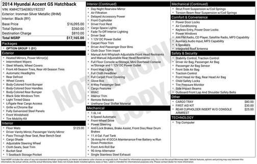 Ironman Silver Metallic 2014 Hyundai Accent GS