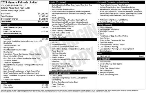 2022 Hyundai PALISADE Limited