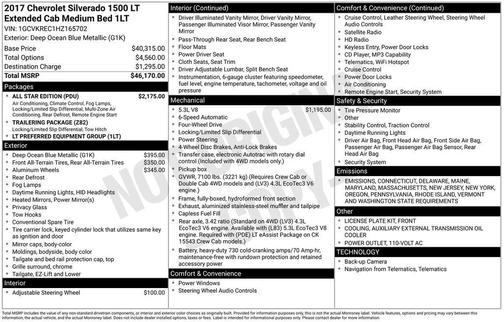 2017 Chevrolet Silverado 1500 1LT