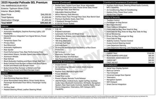 2025 Hyundai PALISADE SEL Premium