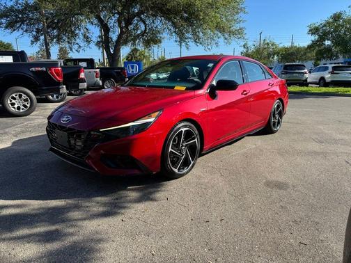 Scarlet Red 2022 Hyundai ELANTRA N Line