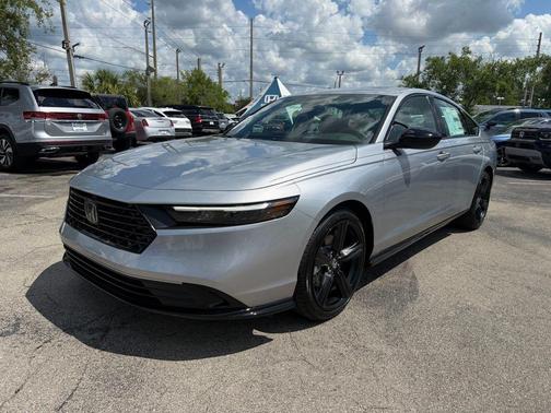 Solar Silver Metallic 2026 Honda Accord Hybrid Sport-L