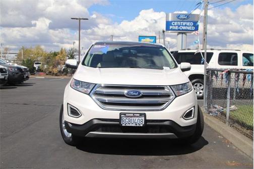 White Platinum Metallic Tri-Coat 2018 Ford Edge SEL