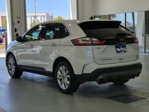Star White Metallic Tri-Coat 2021 Ford Edge Titanium