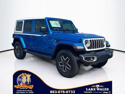 Hydro Blue Pearl Coat 2026 Jeep Wrangler 4-Door Sahara 4x4