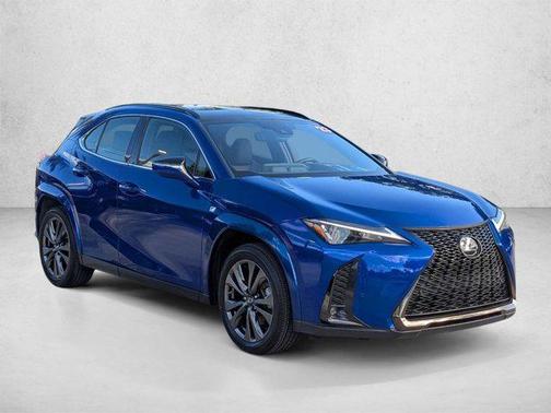 Ultrasonic Blue Mica 2.0 with Obsidian Roof 2023 Lexus UX 250h F Sport