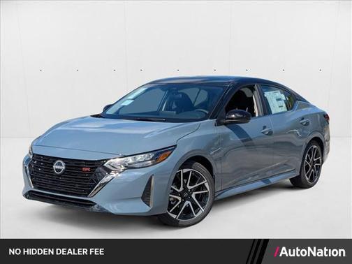 Atlantic Gray Metallic/Super Black 2025 Nissan Sentra SR