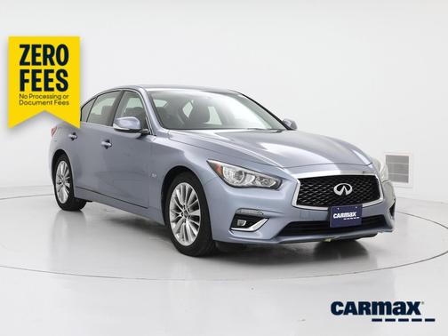 Blue 2018 INFINITI Q50 Luxe