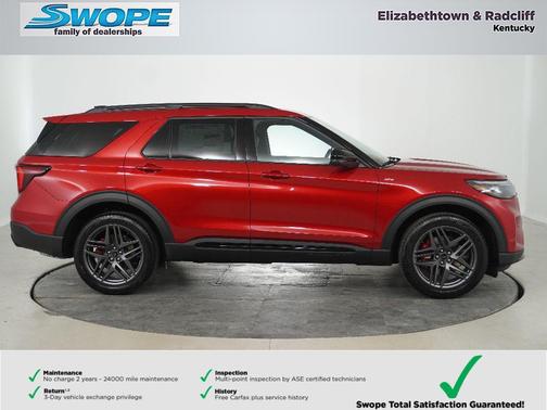 Rapid Red Metallic Tinted Clearcoat 2026 Ford Explorer ST-Line