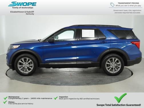 ATLAS BLUE METALLIC 2022 Ford Explorer XLT
