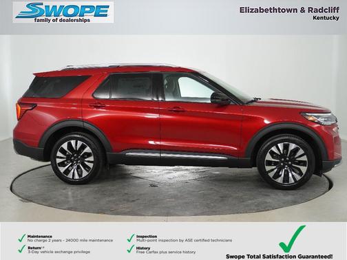 Rapid Red Metallic Tinted Clearcoat 2026 Ford Explorer Platinum