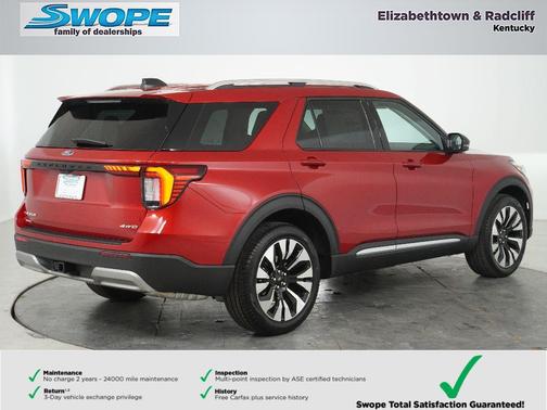 Rapid Red Metallic Tinted Clearcoat 2026 Ford Explorer Platinum