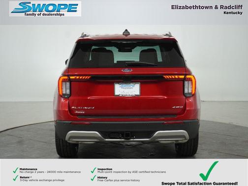 Rapid Red Metallic Tinted Clearcoat 2026 Ford Explorer Platinum