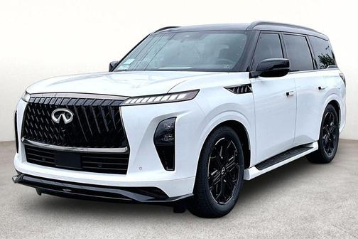 Radiant White/Black Obsidian 2026 INFINITI QX80 SPORT AWD