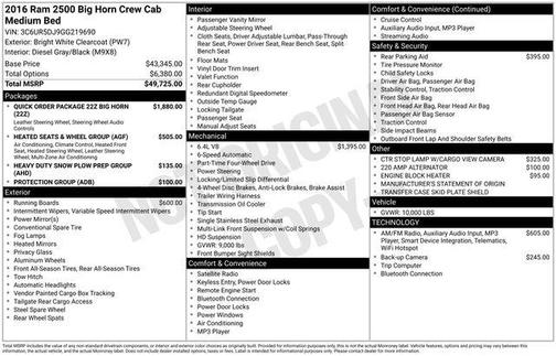 2016 RAM 2500 Big Horn