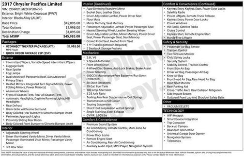 2017 Chrysler Pacifica Limited