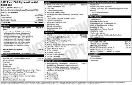 2022 RAM 1500 Big Horn/Lone Star