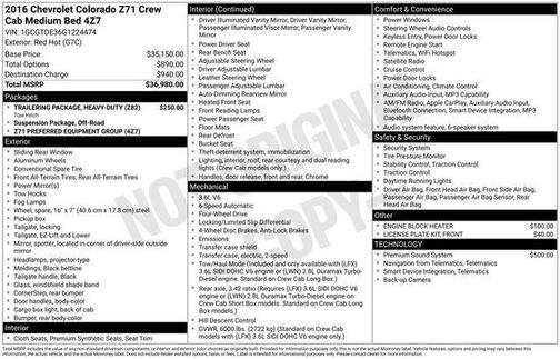 2016 Chevrolet Colorado Z71