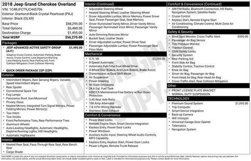 2018 Jeep Grand Cherokee Overland