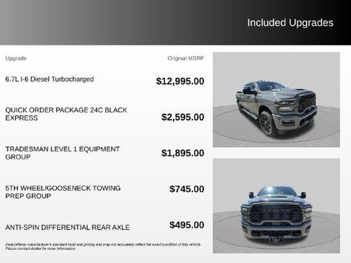 Ceramic Gray Clearcoat 2026 RAM 2500 Black Express Crew Cab 4x4 6'4' Box