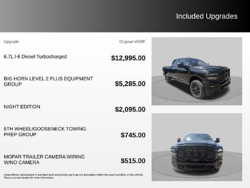 Diamond Black Crystal Pearlcoat 2026 RAM 2500 Big Horn Crew Cab 4x4 6'4' Box