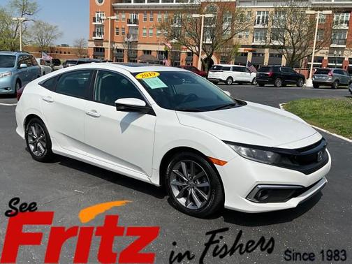 Platinum White Pearl 2019 Honda Civic EX-L