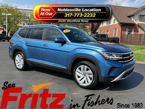 BLUE 2021 Volkswagen Atlas 3.6L SEL